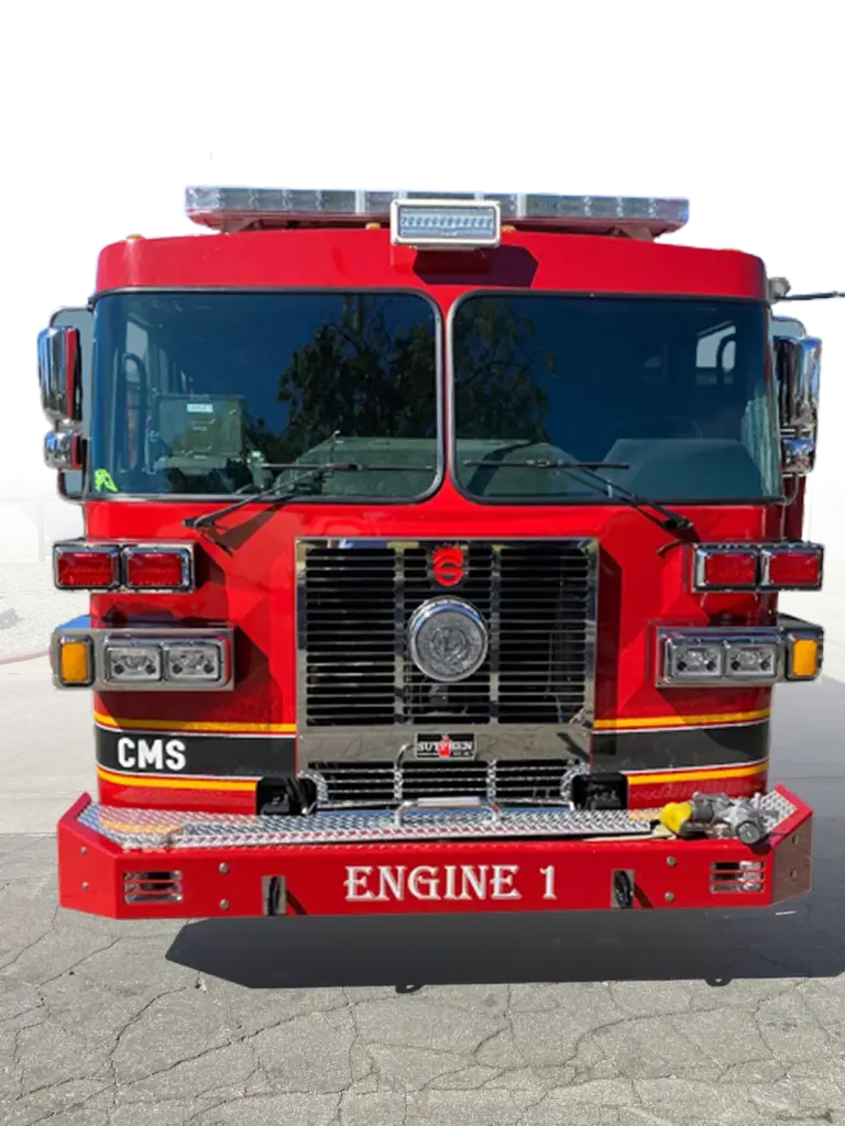 Artistic edited photo of Calimesa Engine 1 over a fading background